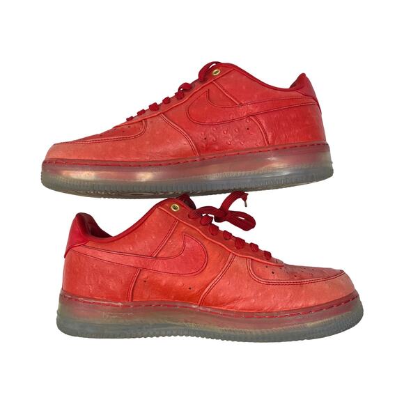 Nike Air Force 1 CMFT Lux Low Ostrich Red Gold Mens Size 11 Icy Soles Rare main image 9